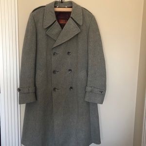 Beautiful Shipley Double Breasted Overcoat Mens 100% Wool